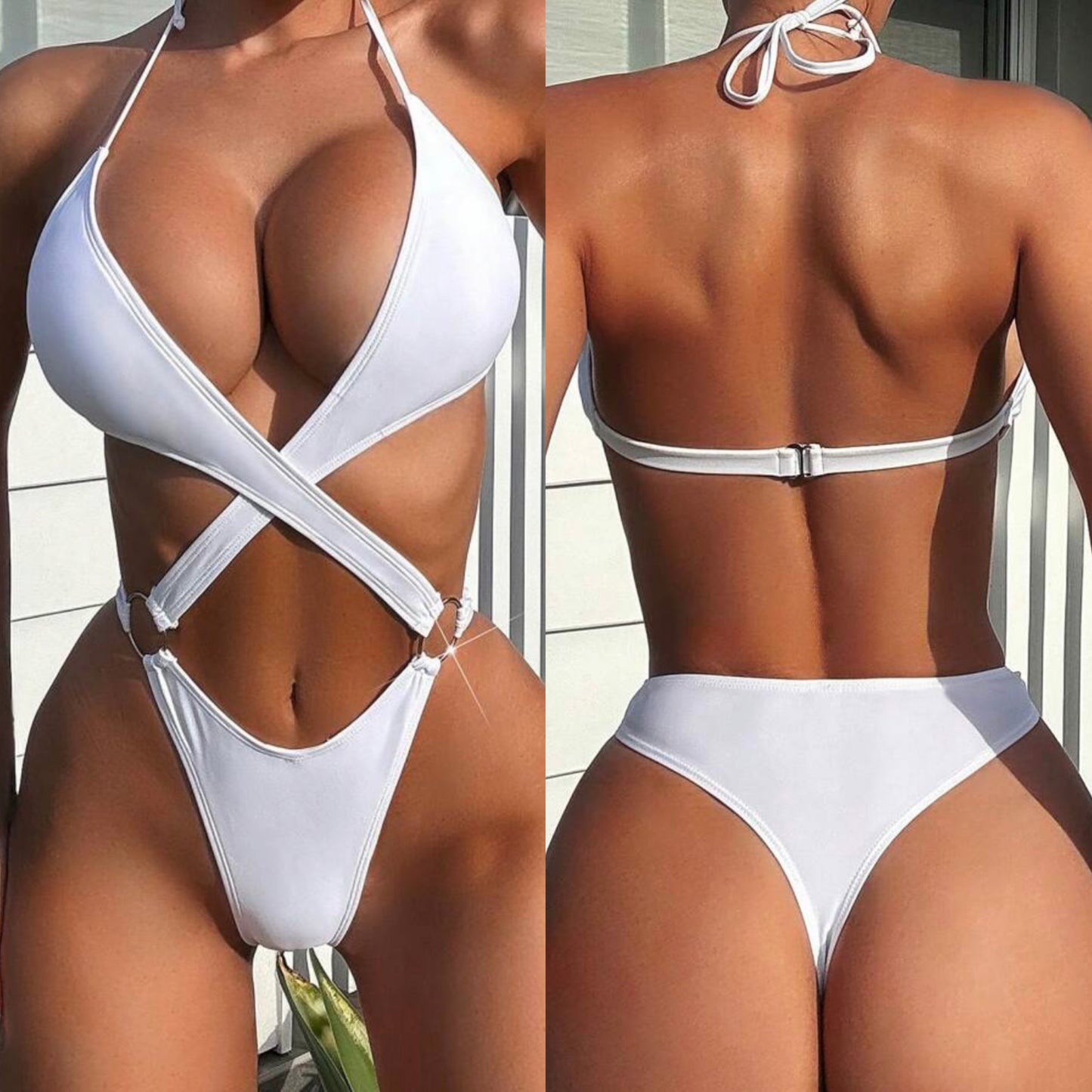 White Crossbody One Piece